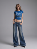 CROPPED BABY TEE "ANGEL NOT YOUR BBY"